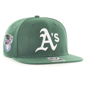 47 Brand MLB Oakland Athletics Sure Shot Captain Snapback Dark Green White Grøn Hvid B-SRS18WBP-DGB 