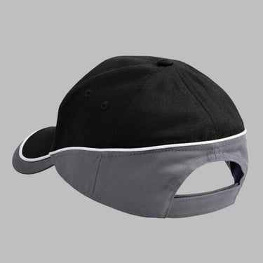 Beechfield Teamwear Competetion Cap Adjustable Black Graphite Grey White Sort Grå  Hvid  CB171  