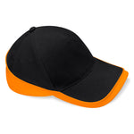 Beechfield Teamwear Competetion Cap Adjustable Black Orange Sort CB171