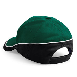 Beechfield Teamwear Competetion Cap Adjustable Bottle Green Black White Grøn Sort Hvid CB171 