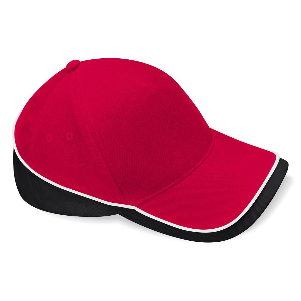 Beechfield Teamwear Competetion Cap Adjustable Classic Red Black White Rød Sort Hvid CB171