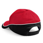 Beechfield Teamwear Competetion Cap Adjustable Classic Red Black White Rød Sort Hvid CB171