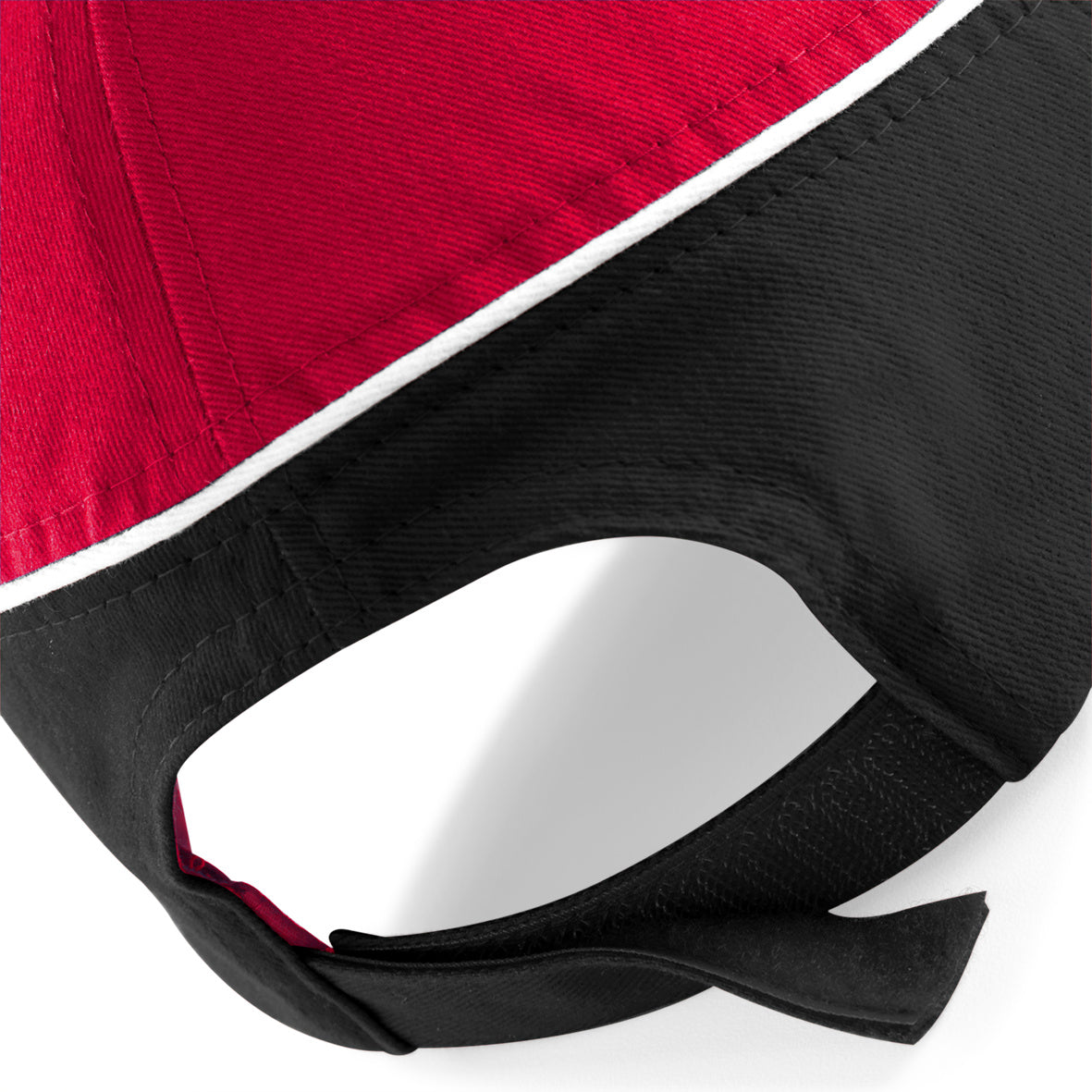 Beechfield Teamwear Competetion Cap Adjustable Classic Red Black White Rød Sort Hvid CB171