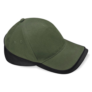 Beechfield Teamwear Competetion Cap Adjustable Olive Green Black Grøn Sort CB171