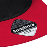 Beechfield 5 Panel Contrast Snapback Black Classic Red Sort Rød CB610C