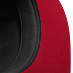 Beechfield 5 Panel Contrast Snapback Black Classic Red Sort Rød CB610C