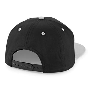 Beechfield 5 Panel Contrast Snapback Black Grey Sort Grå CB610C