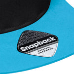 Beechfield 5 Panel Contrast Snapback Black Surf Blue Sort Blå CB610C