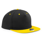 Beechfield 5 Panel Contrast Snapback Black Yellow Sort Gul CB610C