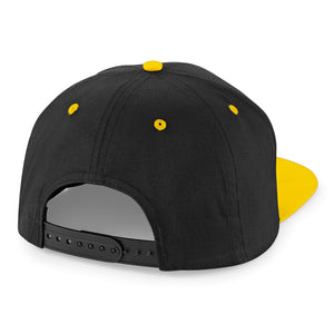 Beechfield 5 Panel Contrast Snapback Black Yellow Sort Gul CB610C