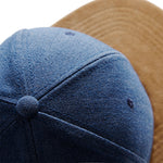 Beechfield Suede Peak Snapback Denim Blue Blå CB668