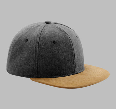 Beechfield Suede Peak Snapback Vintage Black Sort CB668