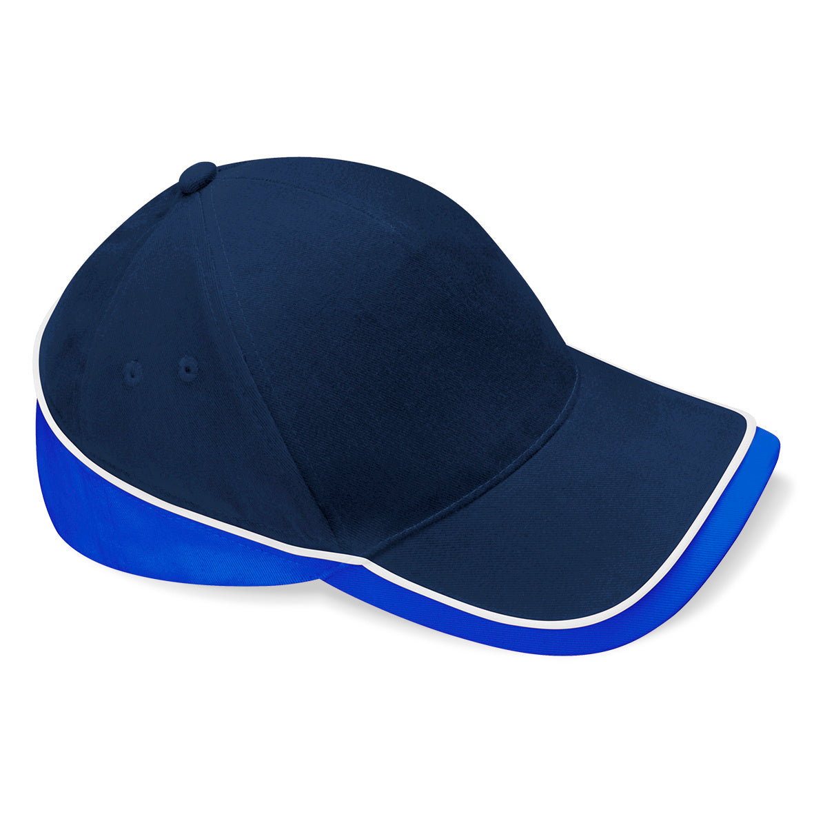 Beechfield Teamwear Competetion Cap Adjustable French Navy/Bright Royal White Blå  Hvid  CB171 