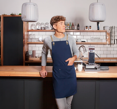 Karlowsky - Bib Apron Urban-Nature With Cross Straps And Big Pocket - Forklæde
