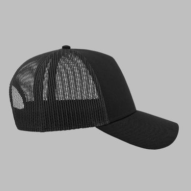 Atlantis Rapper Cotton Cap Trucker Snapback Black Black Sort AT511