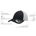 Atlantis Campus Mesh Cap Adjustable Black White Sort Hvid AT669
