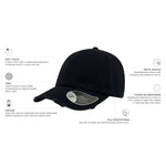 Atlantis Dad Hat Destroyed Adjustable Black Sort AT664