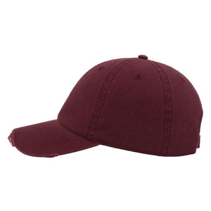 Atlantis Dad Hat Destroyed Adjustable Burgundy Rød AT664