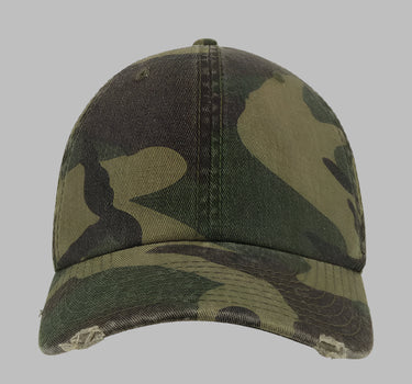 Atlantis Dad Hat Destroyed Adjustable Camouflage Grøn AT664
