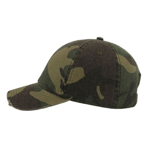 Atlantis Dad Hat Destroyed Adjustable Camouflage Grøn AT664