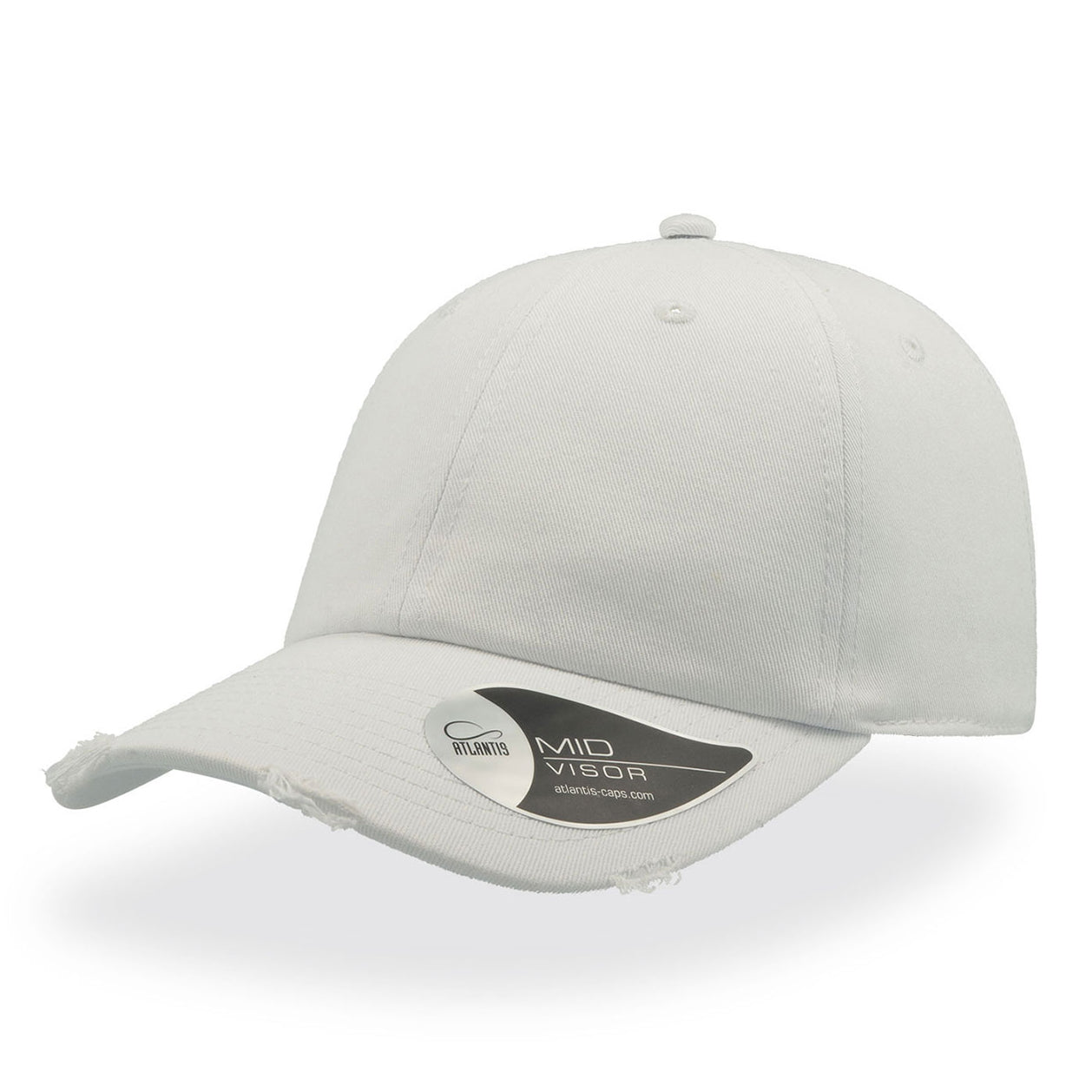 Atlantis Dad Hat Destroyed Adjustable White Hvid AT664