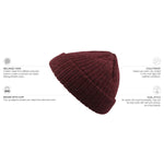 Atlantis Docker Beanie Docker Burgundy Melange Rød AT796