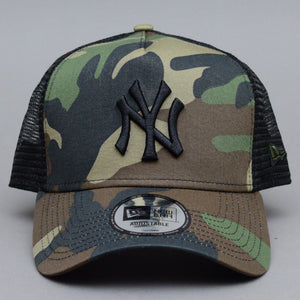 New Era MLB New York NY Yankees Clean Trucker Snapback Camo Black Camouflage Sort 11579473
