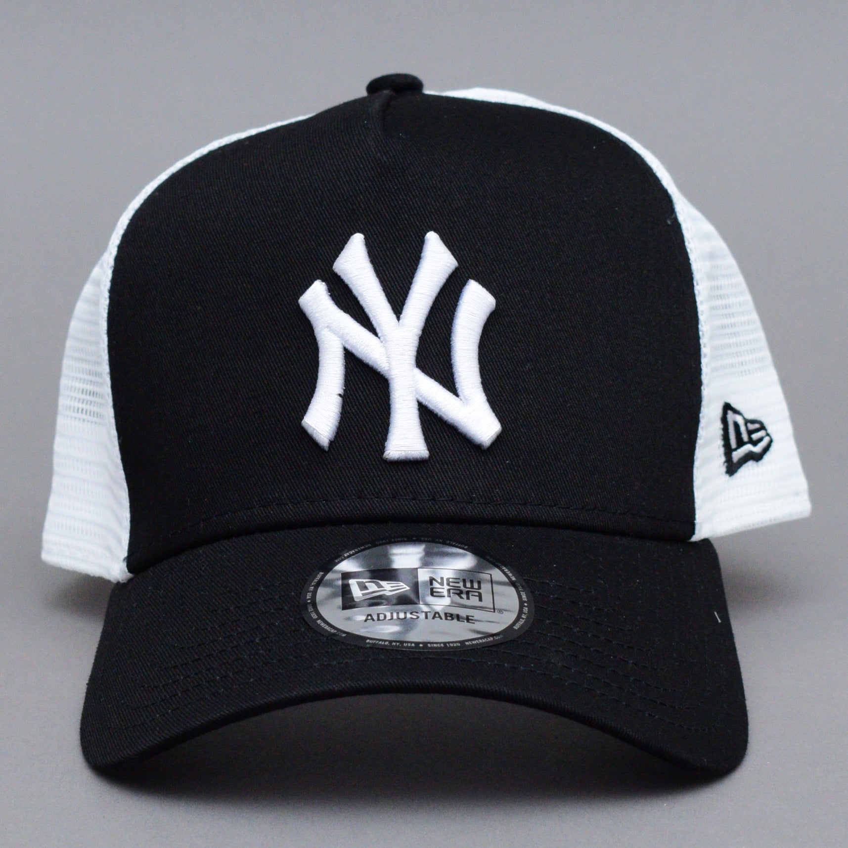 New Era MLB New York NY Yankees Clean 2 Trucker Snapback Black White Sort Hvid 11588491