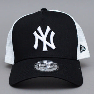 New Era MLB New York NY Yankees Clean 2 Trucker Snapback Black White Sort Hvid 11588491