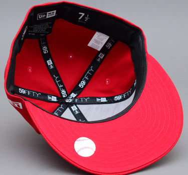 New Era MLB Los Angeles LA Dodgers 59Fifty Essential Fitted Scarlet Red White Rød Hvid 10047498