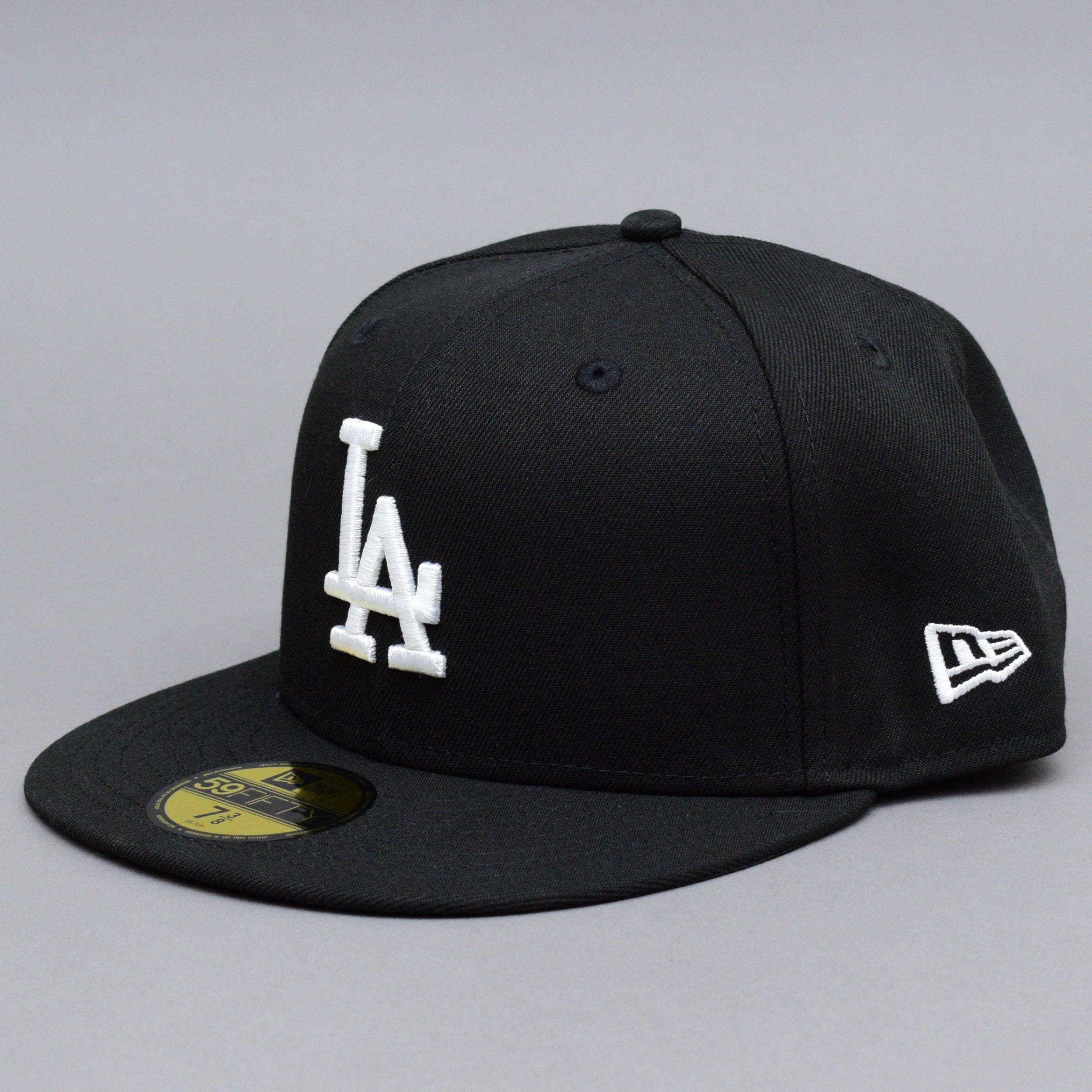 New Era MLB Los Angeles LA Dodgers 59Fifty Essential Fitted Black White Sort Hvid 10047495