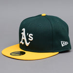 New Era MLB Oakland Athletics 59Fifty Authentic Fitted Green Yellow Grøn Gul 12572840