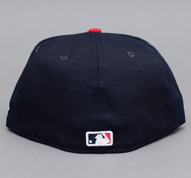 New Era MLB Atlanta Braves 59Fifty Authentic Fitted Navy Red Blå Rød 12572848