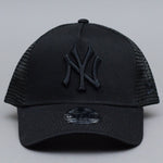 New Era MLB New York NY Yankees A Frame Youth Kids Børne Caps Trucker Snapback Black Black Sort 12745567