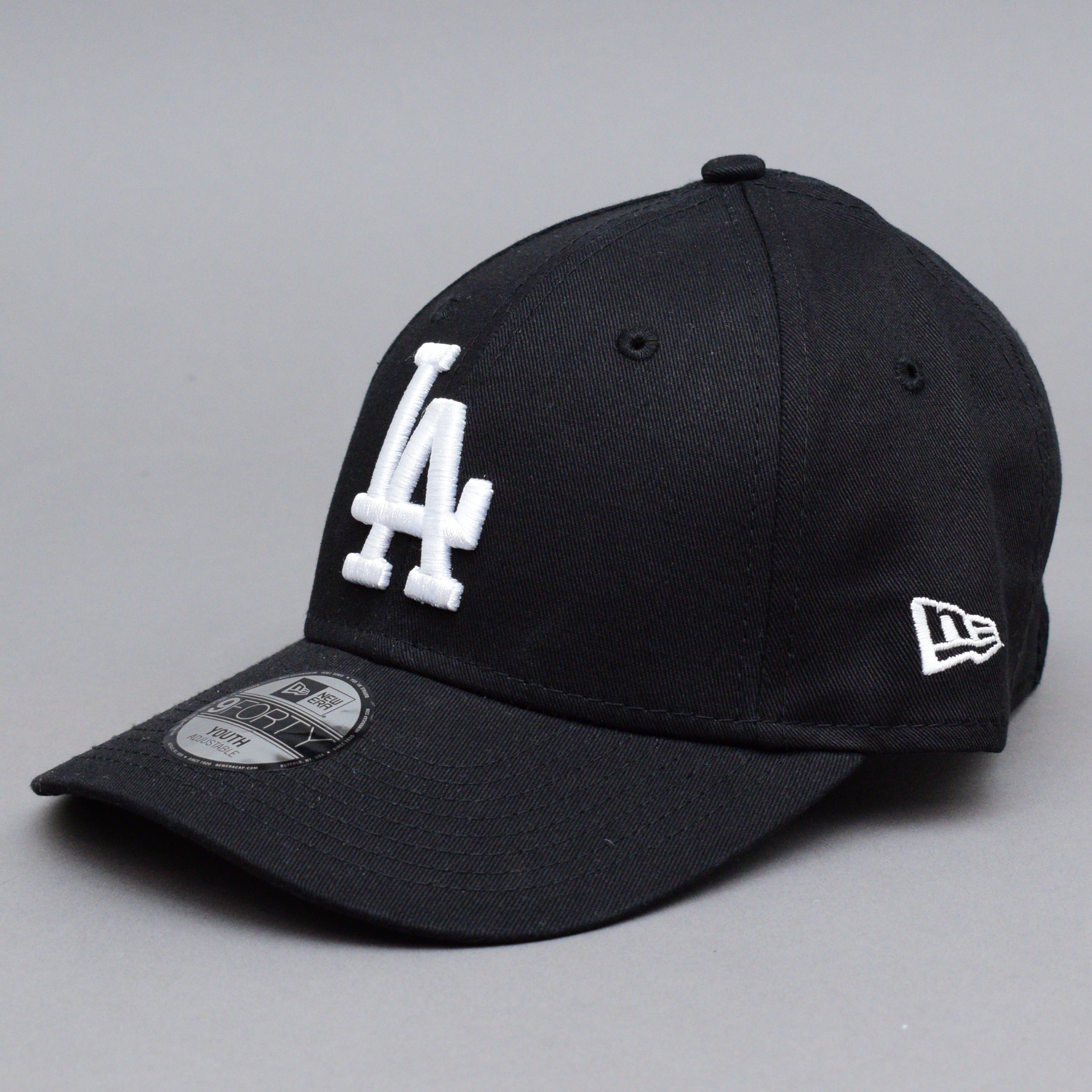 New Era MLB New York LA Dodgers 9Forty Child Kids Børne Caps Adjustable Justerbar Black White Sort Hvid 12745562