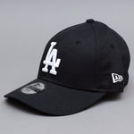 New Era MLB Los Angeles LA Dodgers 9Forty Youth Kids Børne Caps Adjustable Justerbar Black White Sort Hvid 12745562