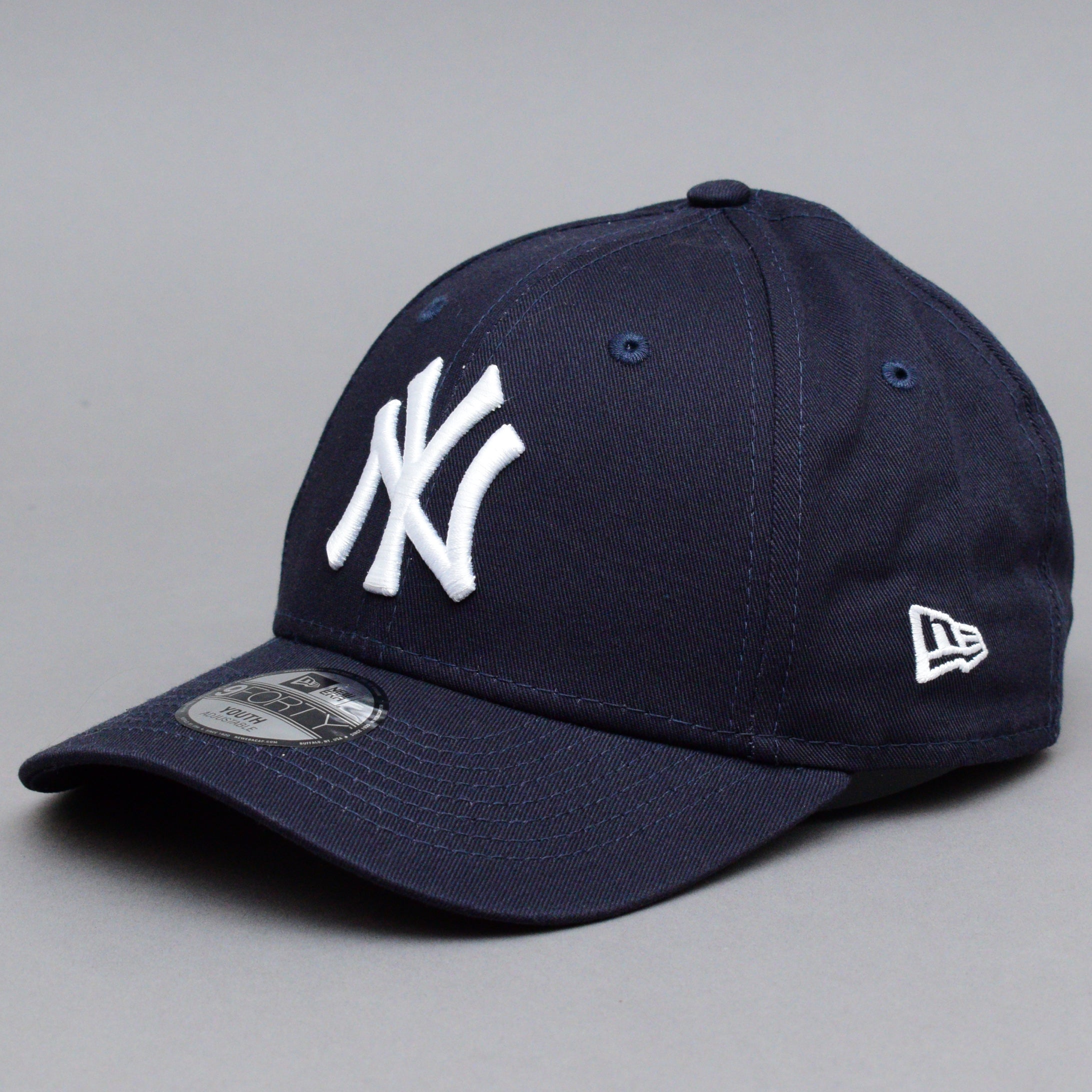 New Era MLB New York NY Yankees 9Forty Youth Kids Børne Caps Adjustable Justerbar Dark Navy White Mørkeblå Hvid 10877283