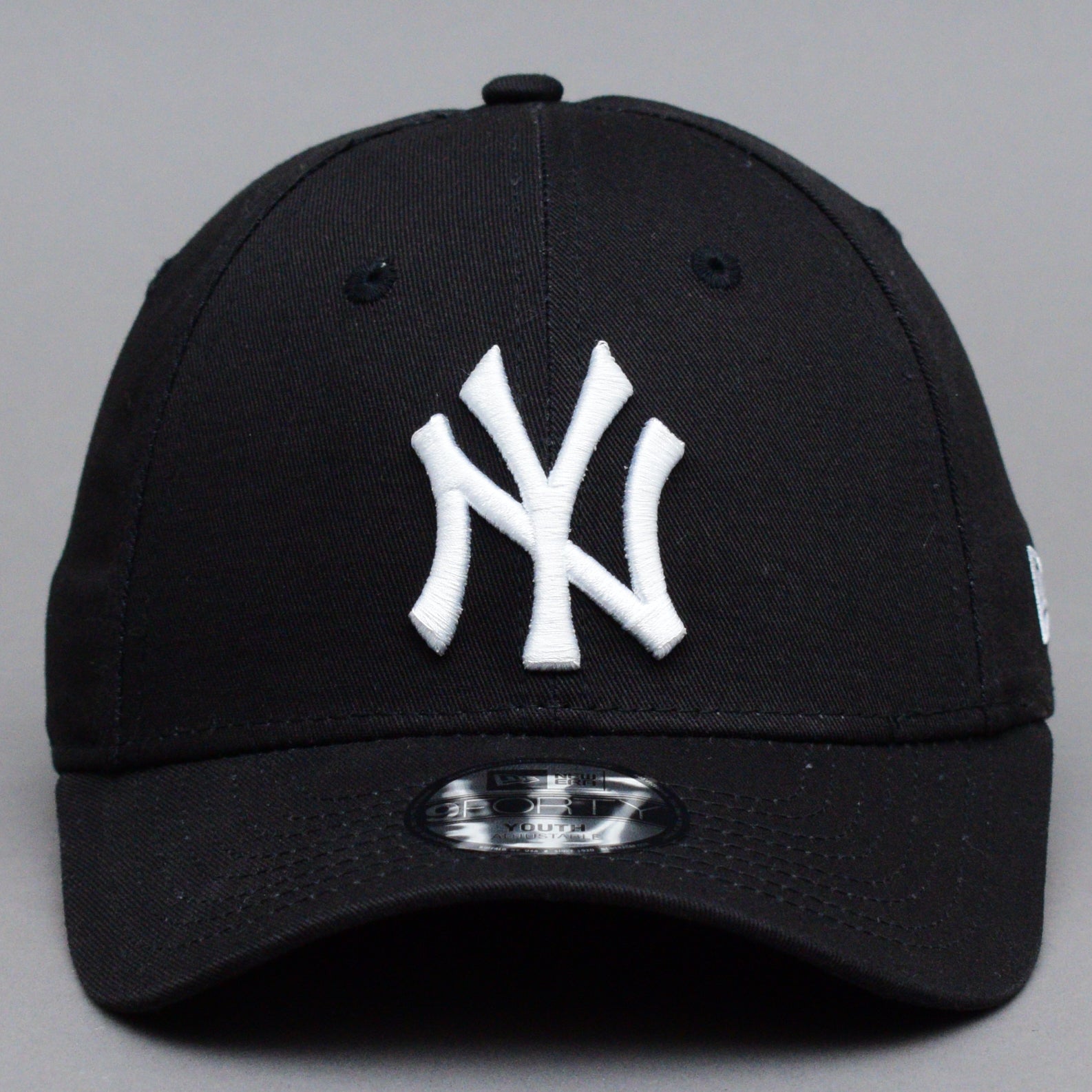 New Era MLB New York NY Yankees 9Forty Youth Kids Børne Caps Adjustable Justerbar Black White Sort Hvid 10879076