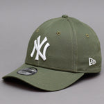 New Era MLB New York NY Yanekes 9Forty Youth Kids Børne Caps Adjustable Justerbar Olive White Grøn Hvid 12745559