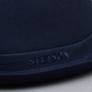 Stetson Athens Cotton Pork Pie Fedora Hat Navy Blå 1691101-2
