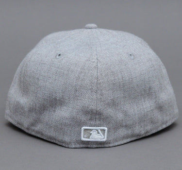 New Era MLB New York NY Yankees 59Fifty Essential Fitted Heather Grey White Grå Hvid 11044974