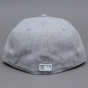 New Era MLB New York NY Yankees 59Fifty Essential Fitted Heather Grey White Grå Hvid 11044974