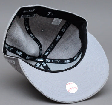 New Era MLB New York NY Yankees 59Fifty Essential Fitted Heather Grey White Grå Hvid 11044974