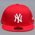 New Era MLB New York NY Yankees 59Fifty Essential Fitted Red White Rød Hvid 10011573