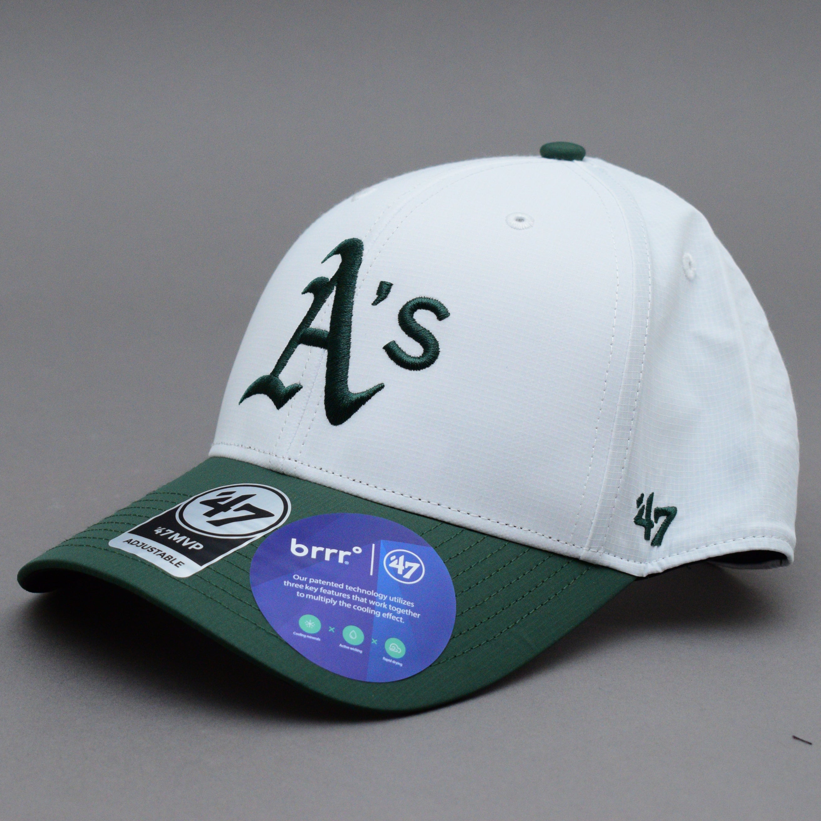 47 Brand MLB Oakland Athletics Brrr Mesh TT Pop Snapback White Green Hvid Grøn B-BRTTS18BBP-WH