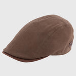 MJM Hats Daffy 3 Sixpence Flat Cap Olive Grøn 01C60001D94
