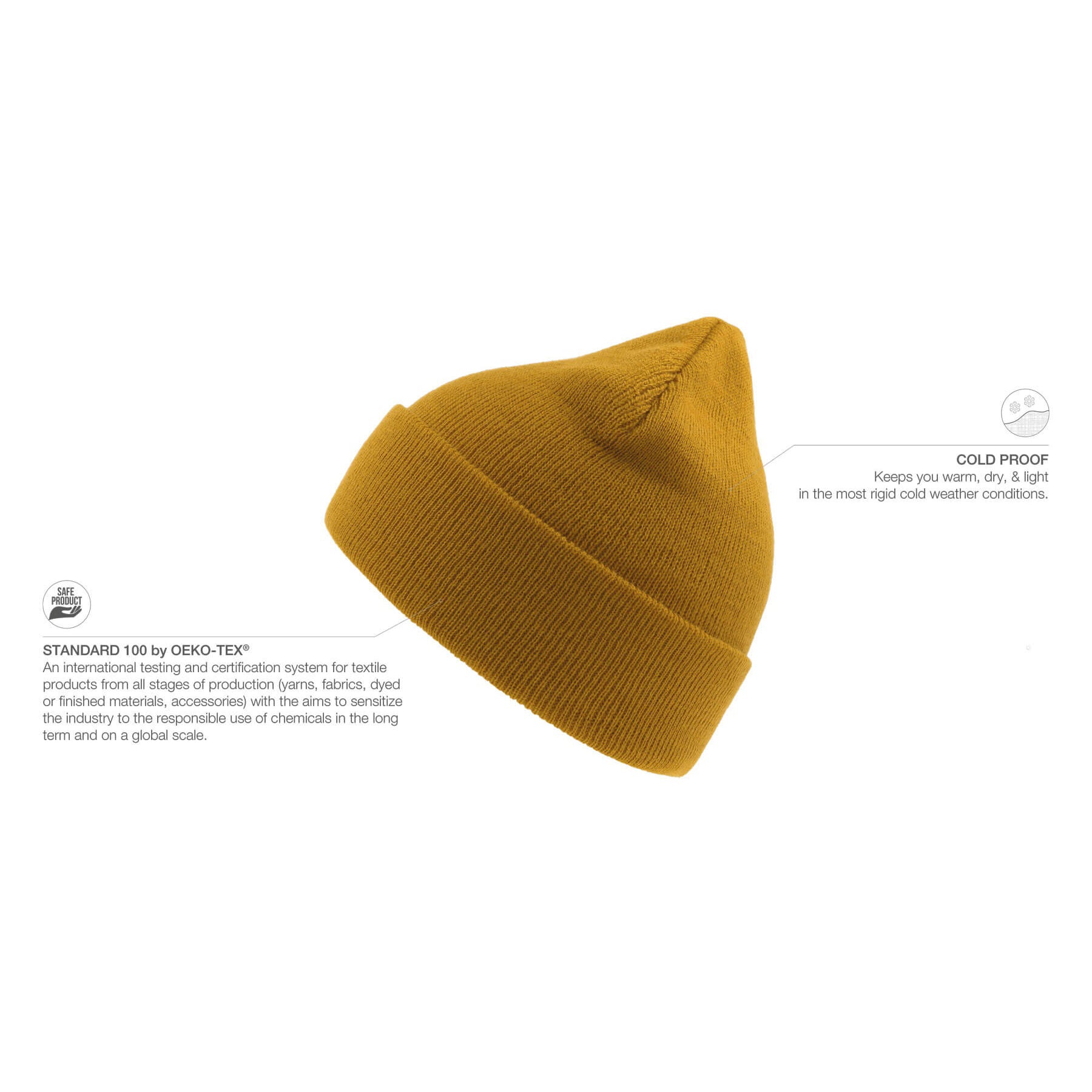 Atlantis Eko Beanie Yellow Gul AT799