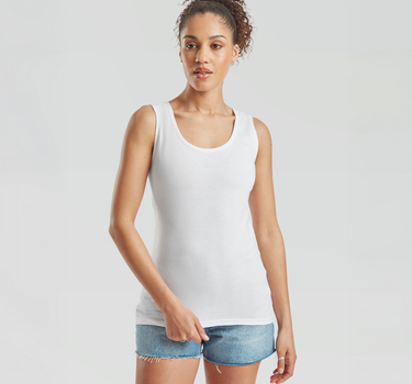 Fruit of the Loom - Ladies´ Valueweight Vest - Tank Top Med Eget Logo