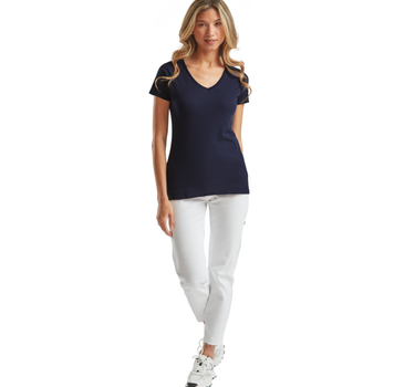 Fruit of the Loom - Ladies´ Valueweight V Neck T - T-shirt Med Eget Logo - F271N