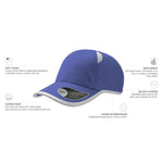 Atlantis Gym Runner Cap Adjustable Royal White Blå Hvid AT630